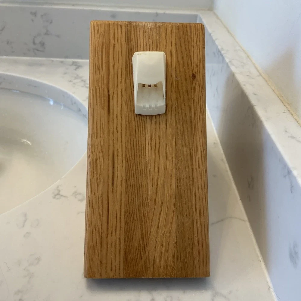 CUTCO‎ Solid Oak Wood Butcher Block 4 Slot Knife Holder Made in USA